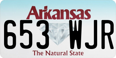 AR license plate 653WJR