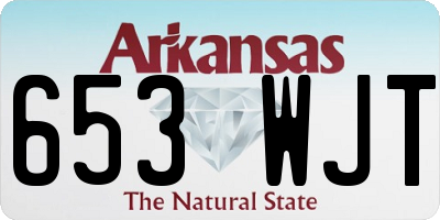 AR license plate 653WJT