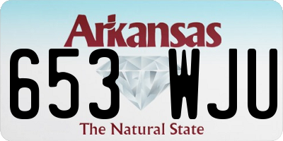 AR license plate 653WJU