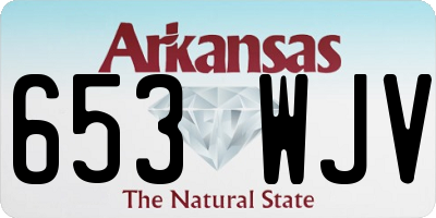 AR license plate 653WJV