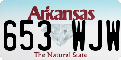AR license plate 653WJW