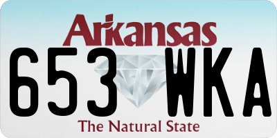 AR license plate 653WKA