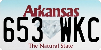 AR license plate 653WKC