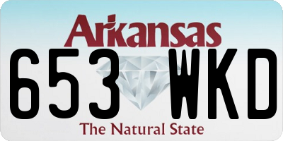 AR license plate 653WKD