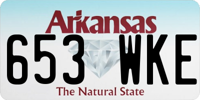 AR license plate 653WKE