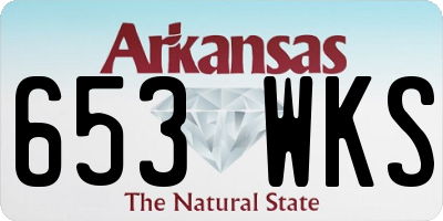 AR license plate 653WKS