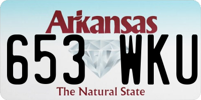 AR license plate 653WKU