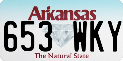 AR license plate 653WKY