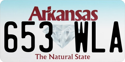 AR license plate 653WLA