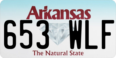 AR license plate 653WLF