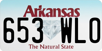 AR license plate 653WLO