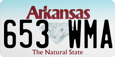 AR license plate 653WMA