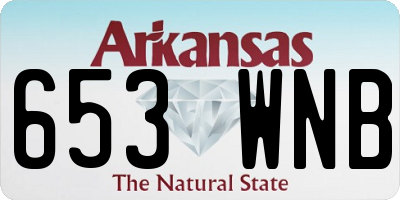 AR license plate 653WNB
