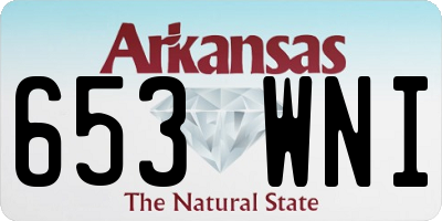 AR license plate 653WNI