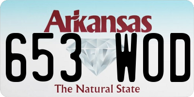 AR license plate 653WOD
