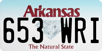 AR license plate 653WRI