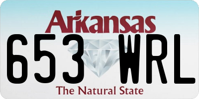 AR license plate 653WRL