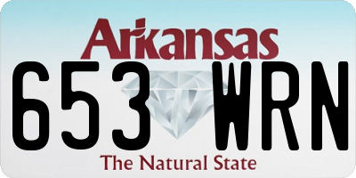 AR license plate 653WRN
