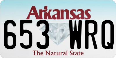 AR license plate 653WRQ