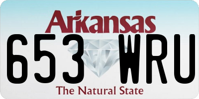 AR license plate 653WRU