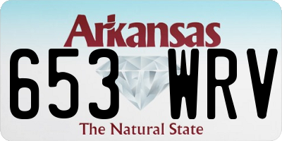 AR license plate 653WRV