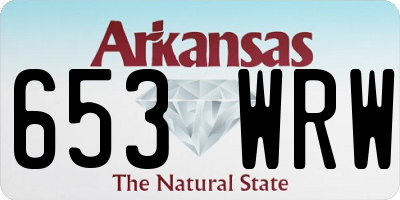 AR license plate 653WRW