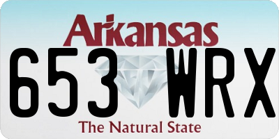 AR license plate 653WRX