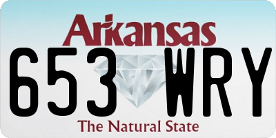 AR license plate 653WRY
