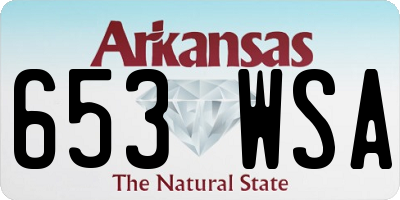 AR license plate 653WSA
