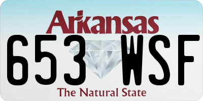 AR license plate 653WSF