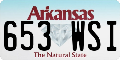 AR license plate 653WSI