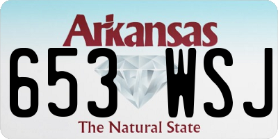 AR license plate 653WSJ