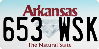 AR license plate 653WSK
