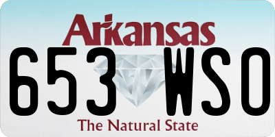 AR license plate 653WSO