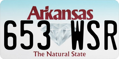 AR license plate 653WSR