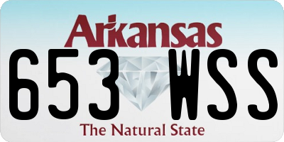 AR license plate 653WSS