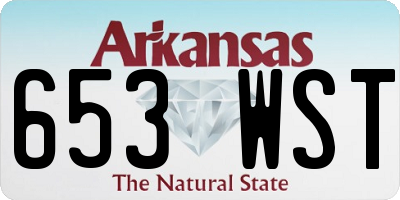 AR license plate 653WST