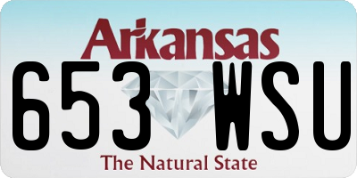 AR license plate 653WSU