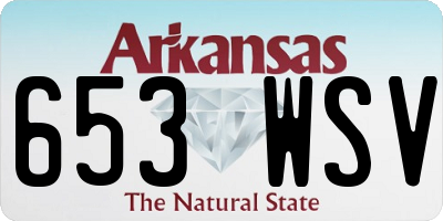AR license plate 653WSV