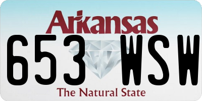 AR license plate 653WSW