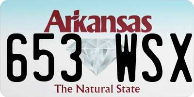 AR license plate 653WSX