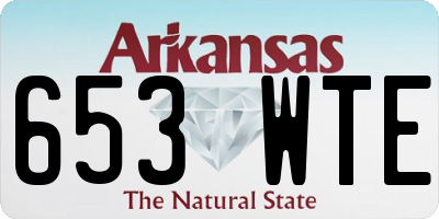 AR license plate 653WTE