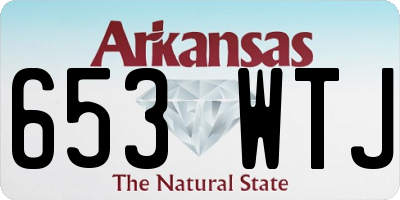 AR license plate 653WTJ