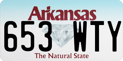 AR license plate 653WTY
