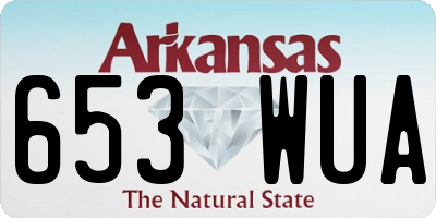AR license plate 653WUA