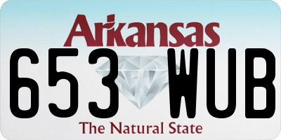 AR license plate 653WUB
