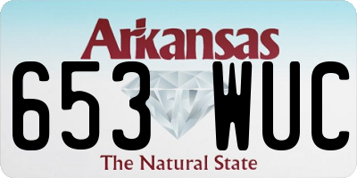 AR license plate 653WUC
