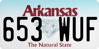 AR license plate 653WUF