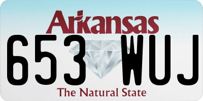 AR license plate 653WUJ