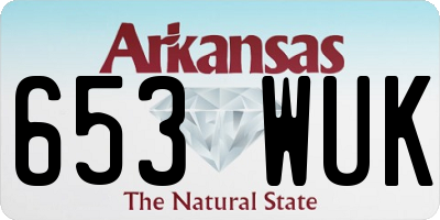 AR license plate 653WUK